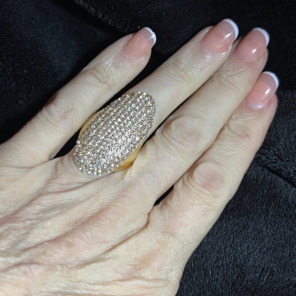 ✨ Elegant Gold & Silver Stone Adjustable Ring – Timeless & Chic! ✨